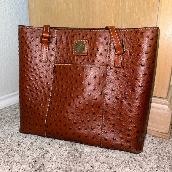 Dooney & Bourke Bags Dooney Bourke Brown Leather Ostrich Shoulder